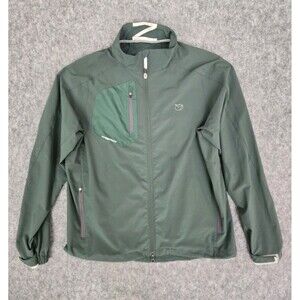 Zero Restriction Jacket Mens Large Full Zip Green Wind and Waterproof Golf Tour